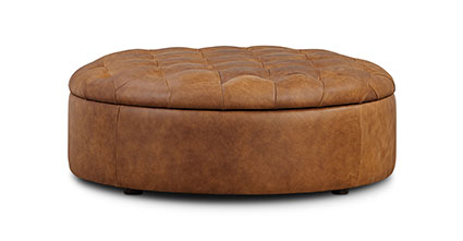 Zahra Genuine Leather Storage Ottoman Bench with Lift Top - Extra Large Footrest, Coffee Table & Hidden Storage for Living Room, Bedroom & Nursery