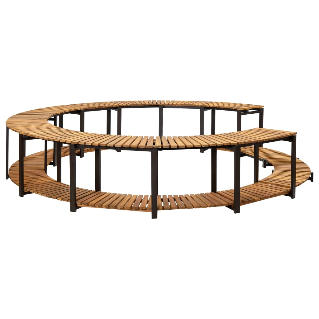 Premium Acacia Wood Spa Surround 273x53 cm - Durable Outdoor Hot Tub Enclosure for Relaxation & Backyard Luxury