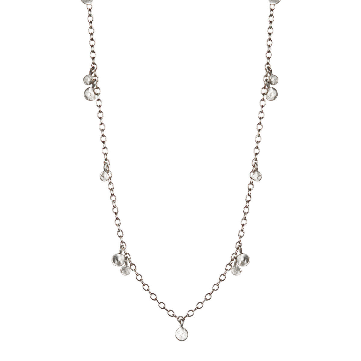 Elegant Sterling Silver Tiny Hammered Disc Necklace for Women - Minimalist Dainty Pendant Jewelry - Perfect for Everyday Wear, Gifts & Special Occasions