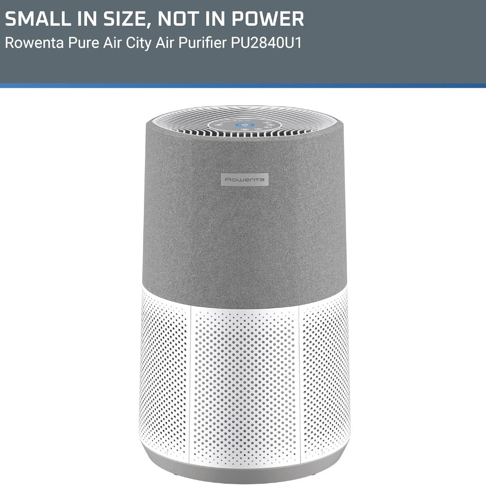 ROWENTA Pure Air City PU2840U1 Air Purifier for Home & Office - HEPA Filter, Removes Dust, Pollen & Pet Dander - Ideal for Allergies & Asthma Relief in Bedrooms, Living Rooms