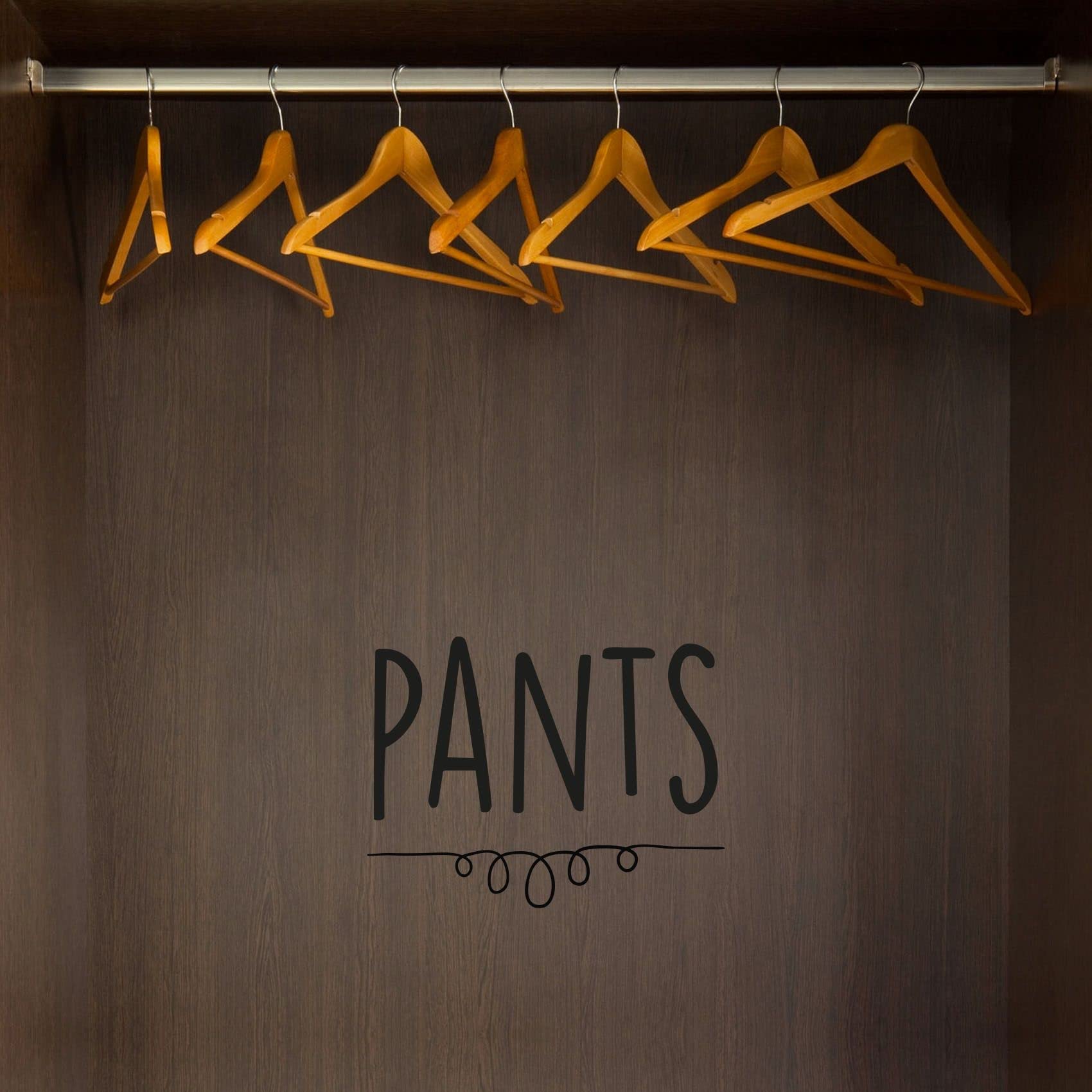 12x30 Inch Vinyl Wall Art Decal Sticker - Closet Pants & Shoe Storage Organizer for Dressing Room, Wardrobe Cabinet & Home Organization | Perfect for Bedroom, Walk-in Closet & Laundry Room
