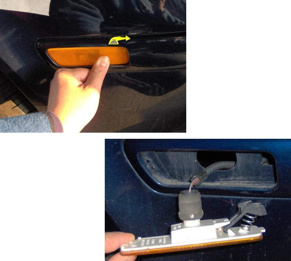 Clear Lens Amber Full LED Bumper Side Markers for MK4 Golf GTI R32 Rabbit Jetta - High Visibility Safety Lights for Night Driving & Car Customization