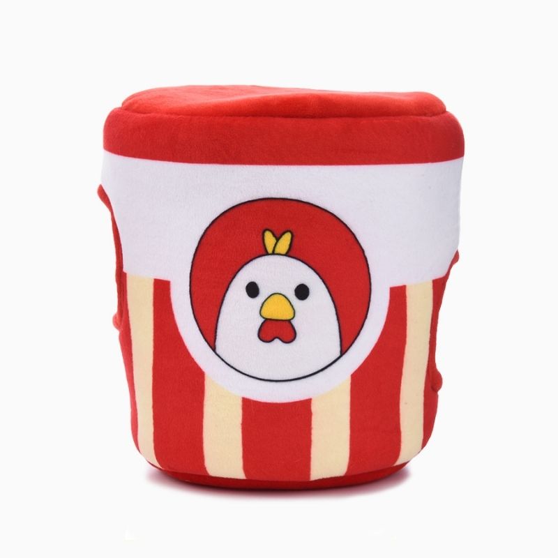 HugSmart Interactive Dog Enrichment Toy for Treats & Chewing - Slow Feeder Puzzle Game for Boredom Relief & Mental Stimulation - Perfect for Small to Medium Dogs (Fried Chicken Design)