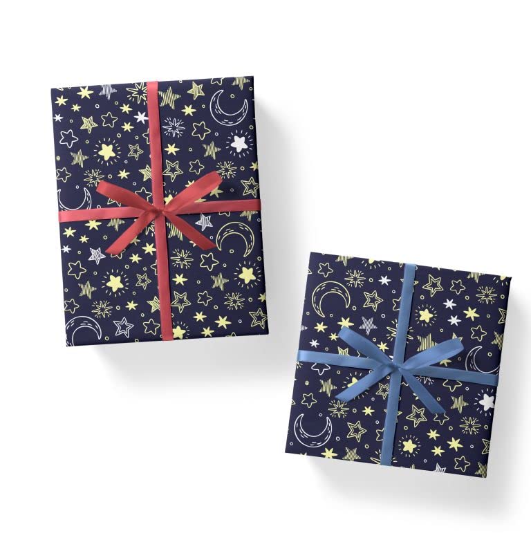 10-Pack Space-Themed Gift Wrapping Paper - 12x18 Inch - Multiverse Design - Perfect for Birthday, Christmas & Sci-Fi Party Decorations