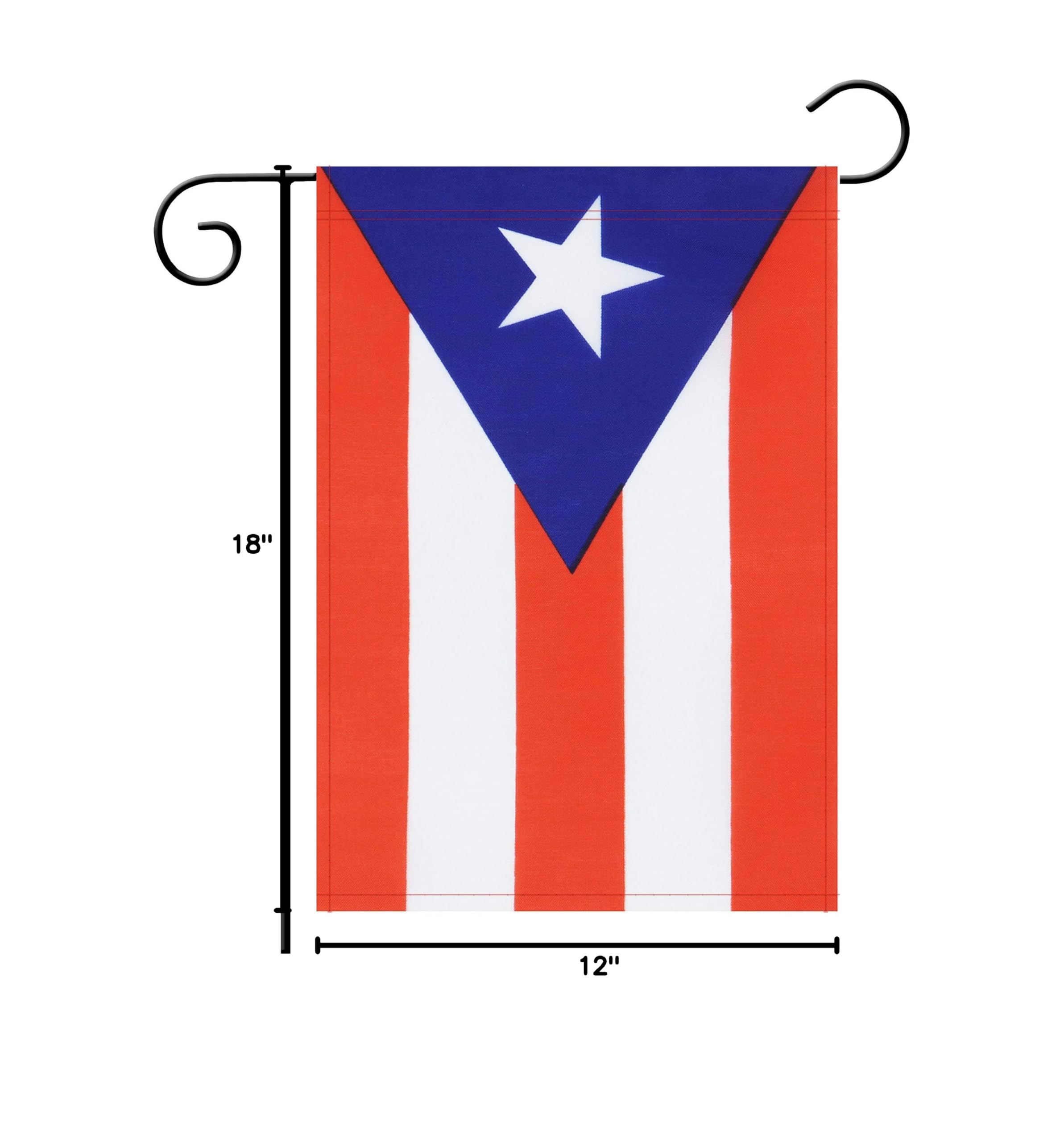 Puerto Rico Garden Flag - Double Sided Decorative Flag for Indoor & Outdoor Use | Perfect for National Day, Anniversary Celebrations & Parades | Vibrant Puerto Rican Pride Home & Yard Decor