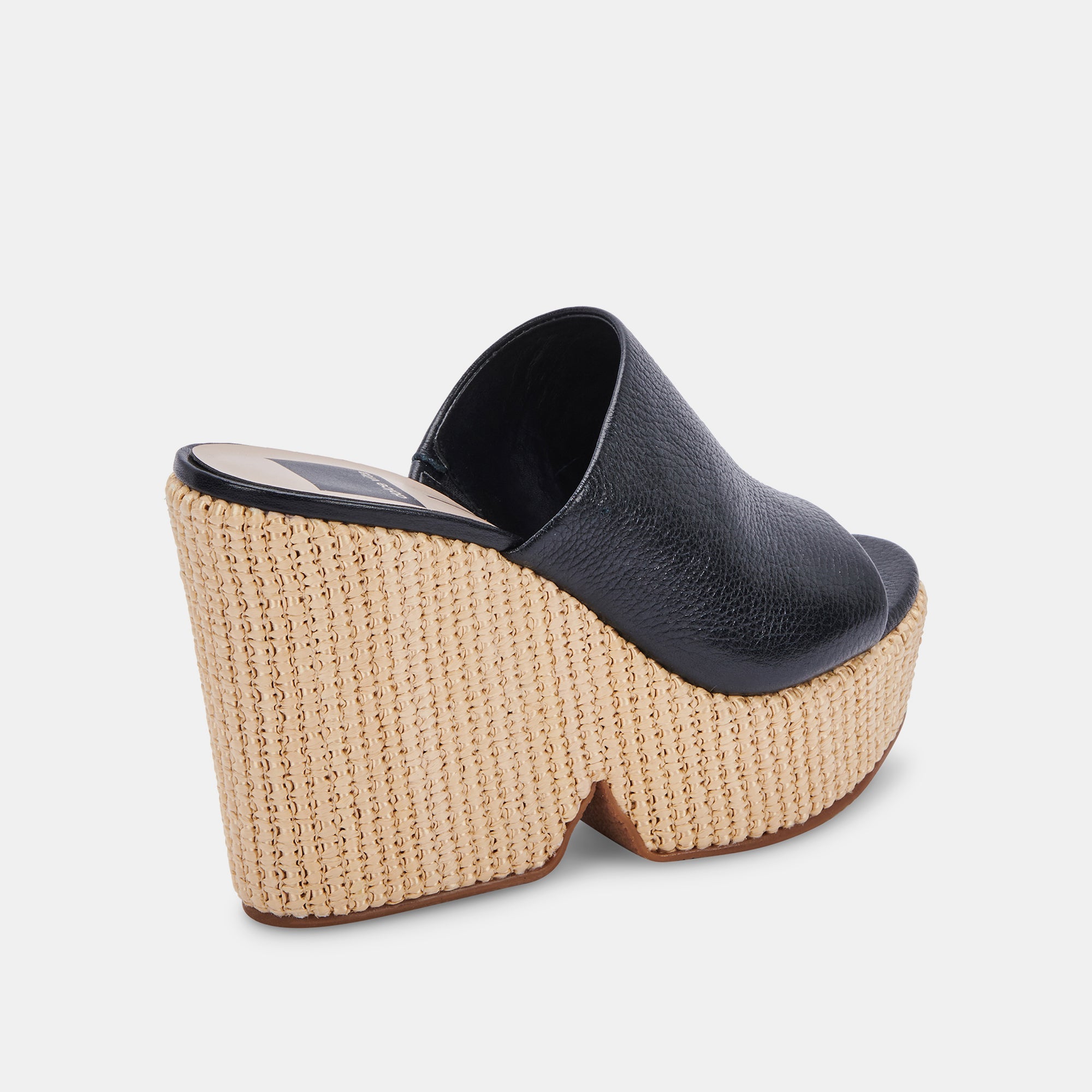 GILMA Women's Black Leather Wedge Sandals - Comfortable & Stylish Shoes for Casual Outings, Summer Vacations & Beach Wear