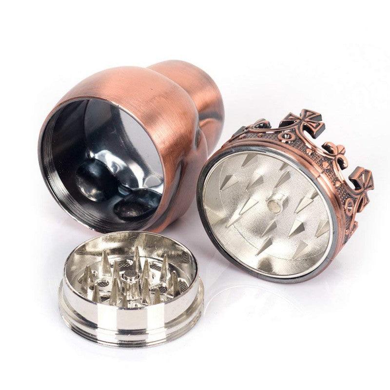 Premium Skull-Shaped Tobacco Grinder - Ghost Head Design for Weed, Herbs & Spices | Durable Metal Smoking Accessory for Rolling Papers, Pipes & Vaporizers | Perfect for Home Use, Travel & Gifts