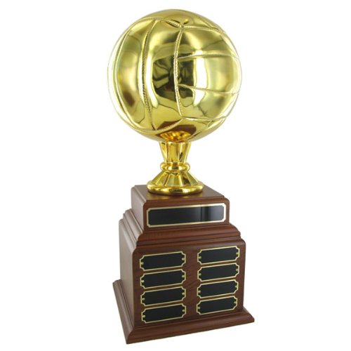 SHOP AWARDS AND GIFTS - Premium Gold Metallic Volleyball Trophy for Champions - Perfect for Sports Awards, Tournaments & Team Recognition Ceremonies