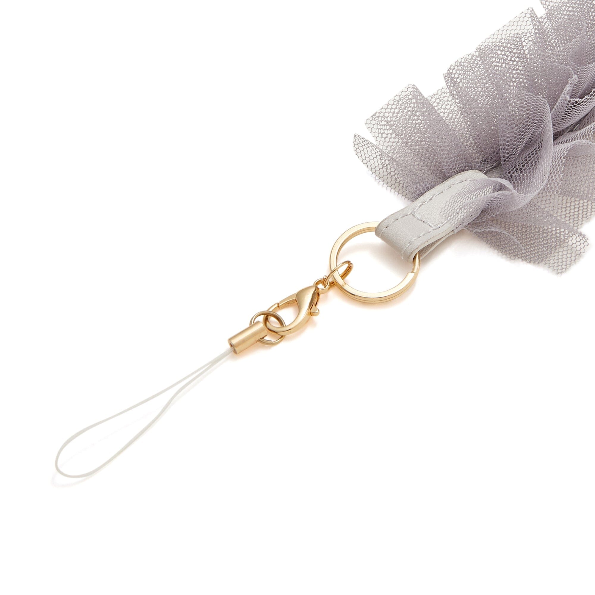 Frais Neck Strap Tulle Gray Scarf - Elegant Women's Fashion Accessory for Weddings, Parties & Evening Events