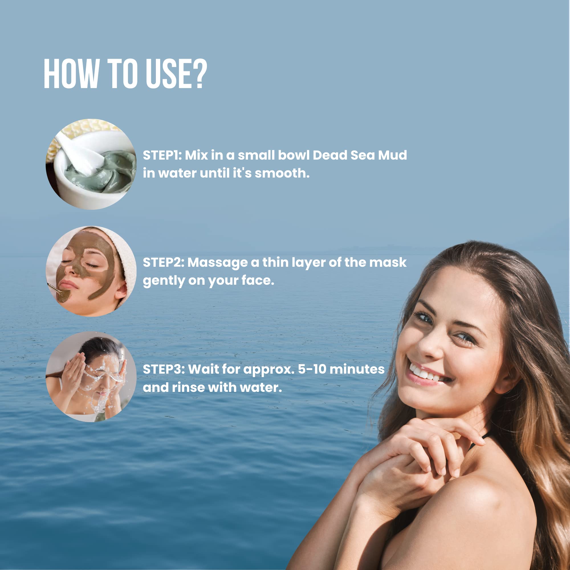 Dead Sea Mud Mask for Face & Body - Natural Pore Minimizer, Acne & Blackhead Treatment for Oily Skin - Deep Cleansing & Detoxifying Facial Mask for Spa Day & Self-Care Routine