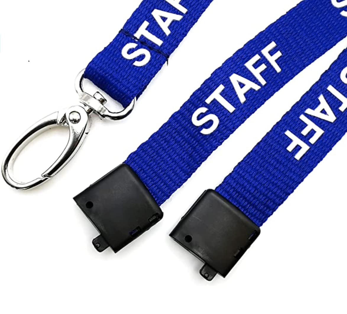 Staff ID Card Holder Lanyard - 50 Pack for Office Security & Events