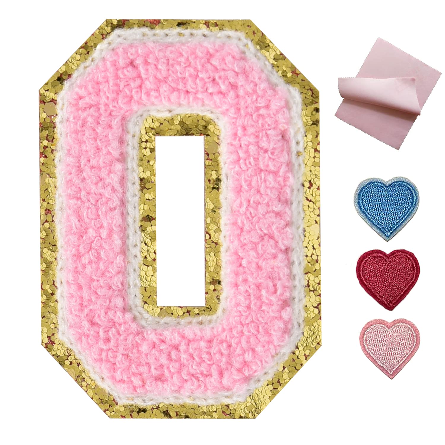 Custom Iron On Letters & Glitter Patches for Clothing - 6Pieces Pink Letter Stickers (3.14inch Height) for Jackets, Hats & DIY Crafts - Perfect for Personalizing Denim, Backpacks & Gifts