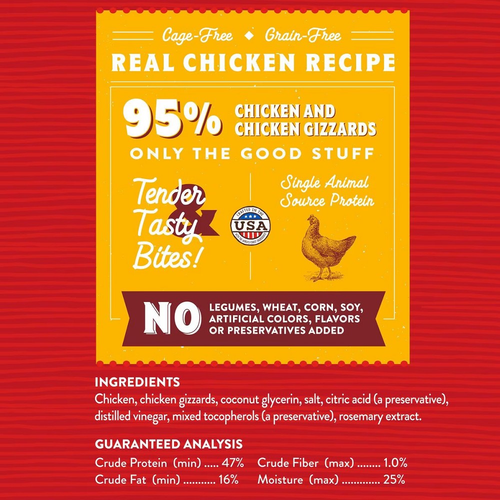 Premium Cage-Free Chicken Jerky Bites for Dogs - All-Natural, Grain-Free Dog Treats - Perfect for Training, Rewards & On-the-Go Snacking