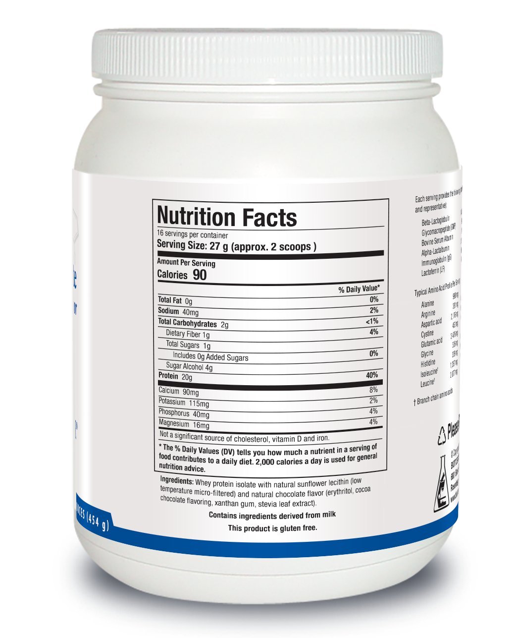 Biotics Research Whey Protein Isolate Powder - 20g Non-GMO Undenatured Chocolate Flavor for Muscle Growth & Recovery - Ideal for Post-Workout Shakes, Smoothies and Healthy Snacks