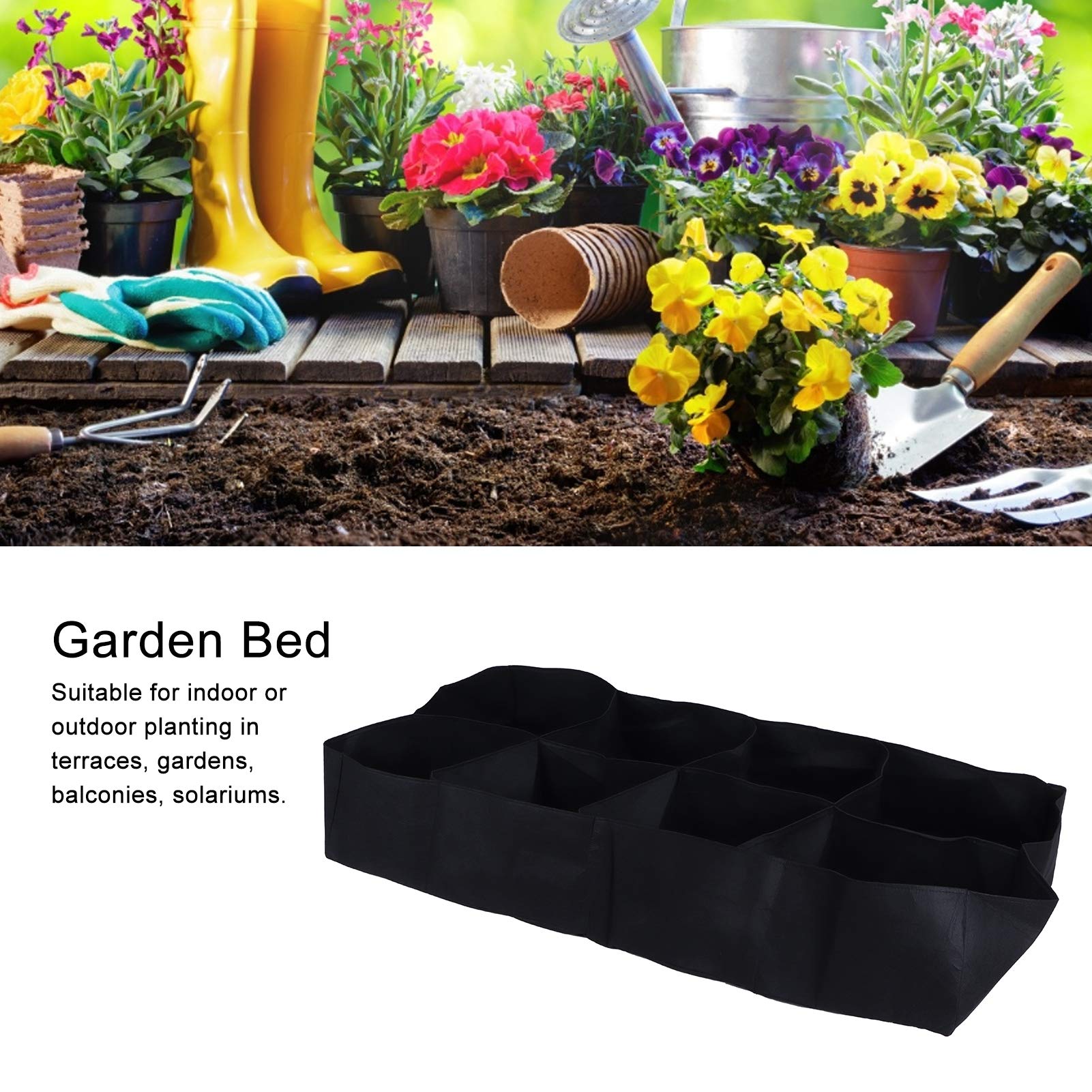 Breathable Fabric Grow Bags for Plants & Vegetables - 5 Pack Reusable Garden Planting Pots with Handles, Ideal for Seedling Cultivation, Container Gardening & Outdoor/Indoor Use