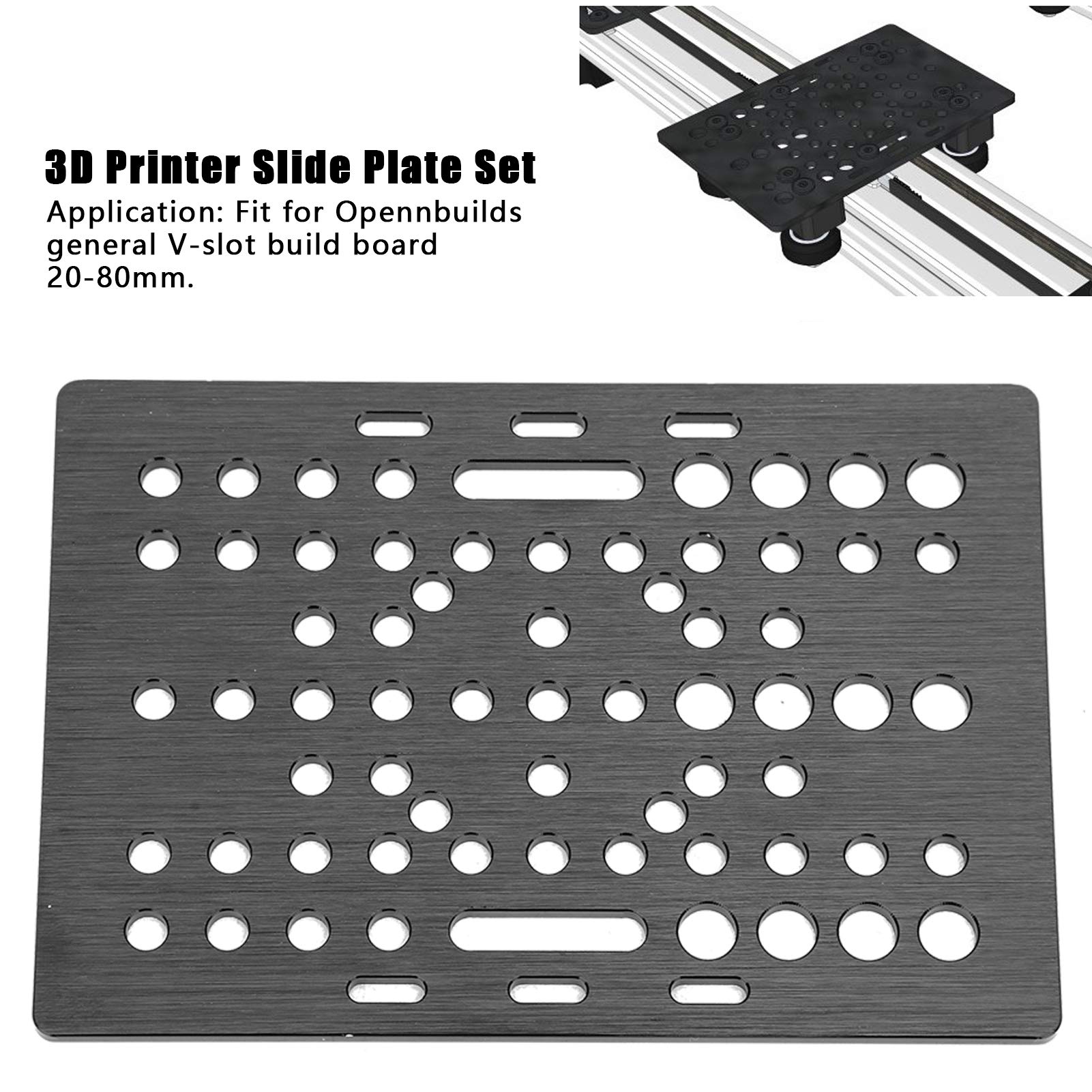High-Quality 3D Printer Bearing Pulley - Black Stable Resistance Gantry Plate for Industrial DIY 3D Printer Building | Durable & Reliable for CNC Machines, 3D Printing Projects & Industrial Applications