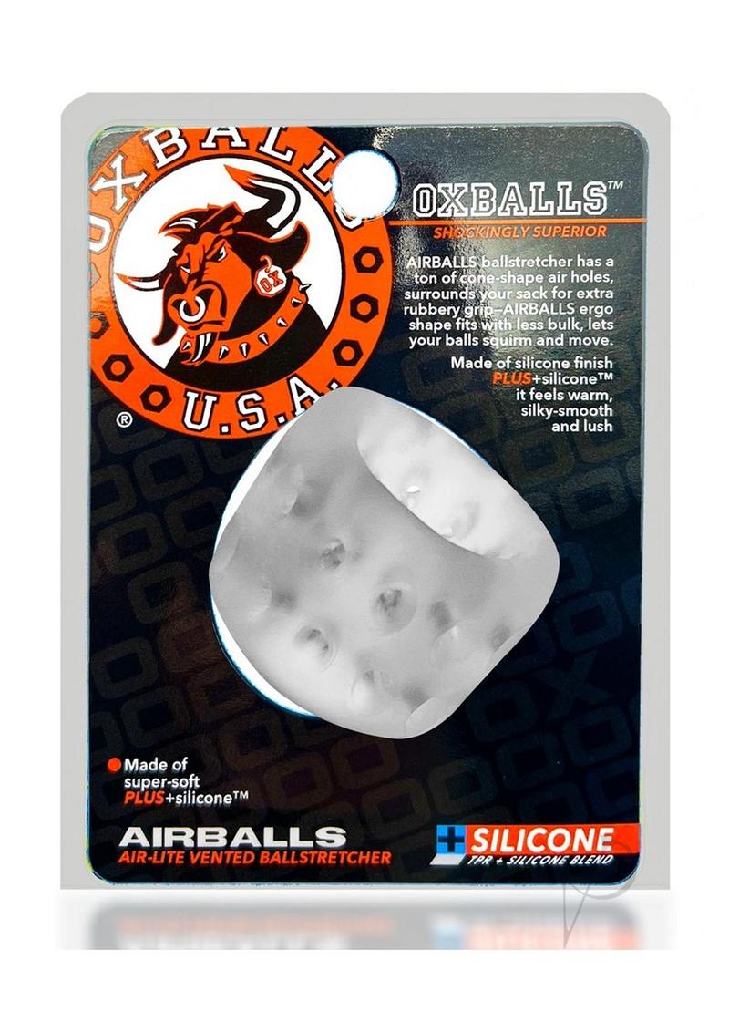 Premium Airballs Air Lite Silicone Ball Stretcher - Clear Ice Design for Comfort & Discretion | Perfect for Fitness, Intimacy & Body Modification Enthusiasts