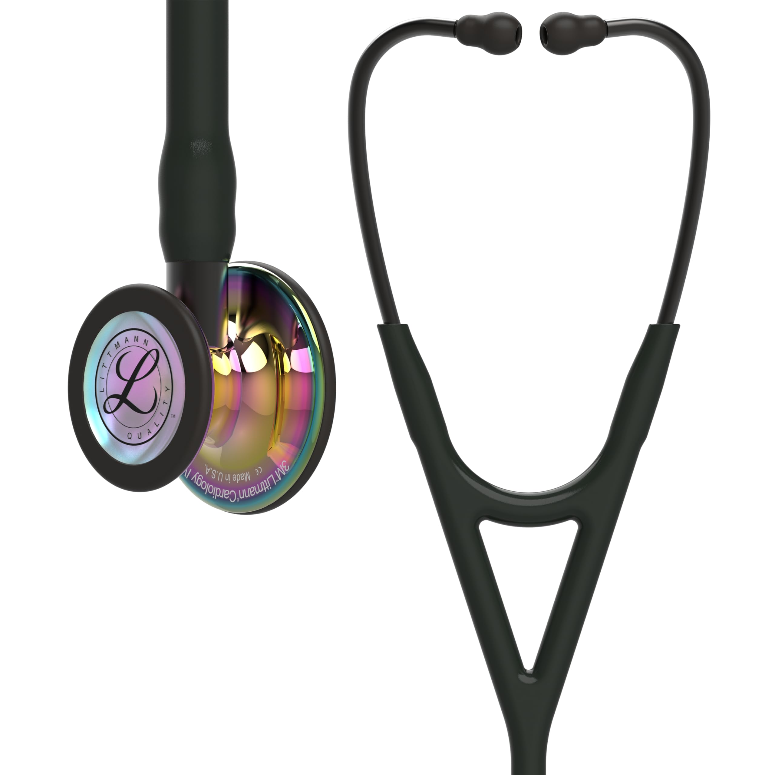 3M Littmann Cardiology IV Diagnostic Stethoscope - 6240 Model with 2X Louder Sound*, Lightweight Design**, Stainless Steel Rainbow Chestpiece - 27