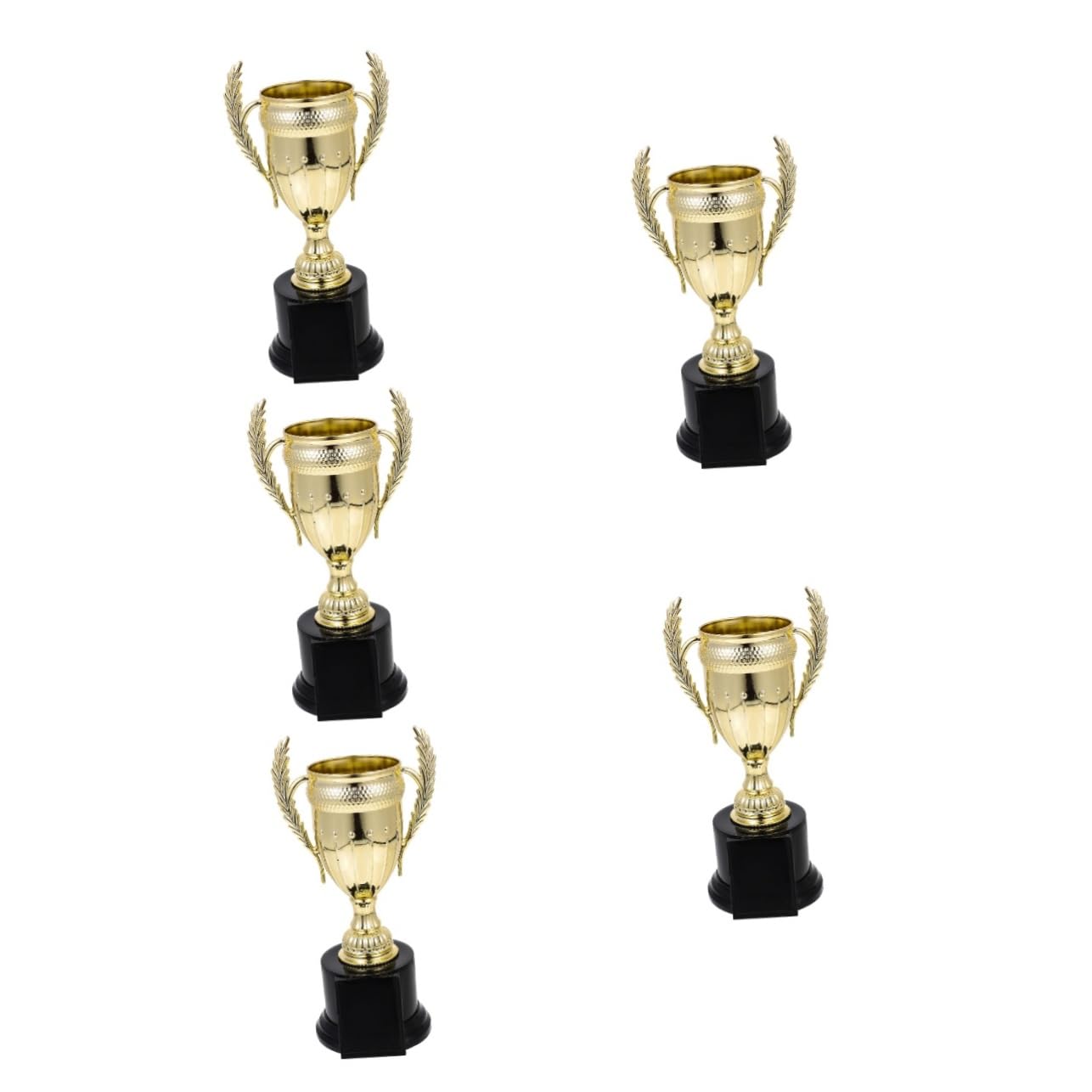 WHAMVOX 5-Piece Kids Award Trophies Set - Mini PVC Medals for Competition, Games & Educational Activities - Perfect for Sports Awards, School Achievements & Party Decorations
