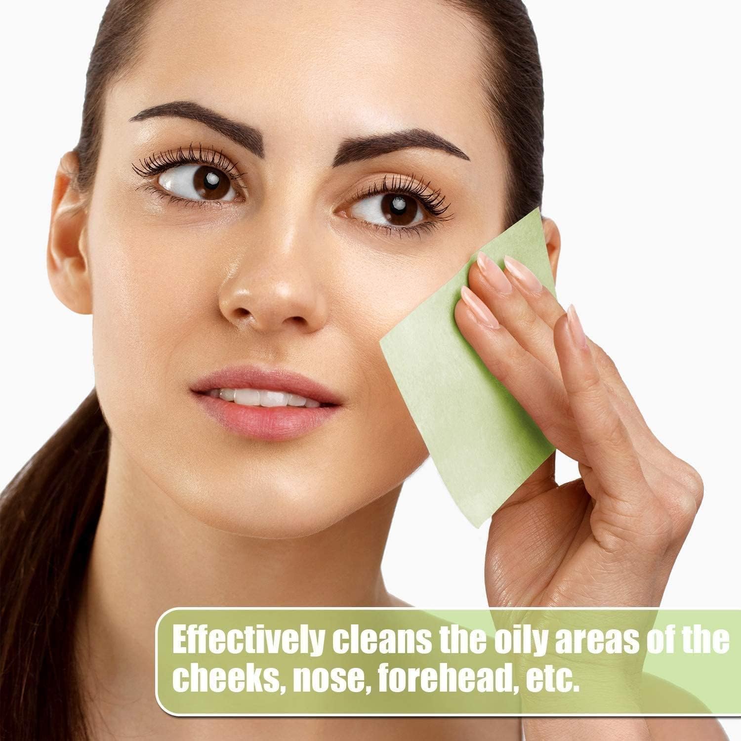 GLNRM Bamboo Charcoal & Green Tea Oil Absorbing Sheets - Natural Face Oil Blotting Paper for Shine Control | Perfect for Oily Skin, Makeup Touch-Ups & On-the-Go Use