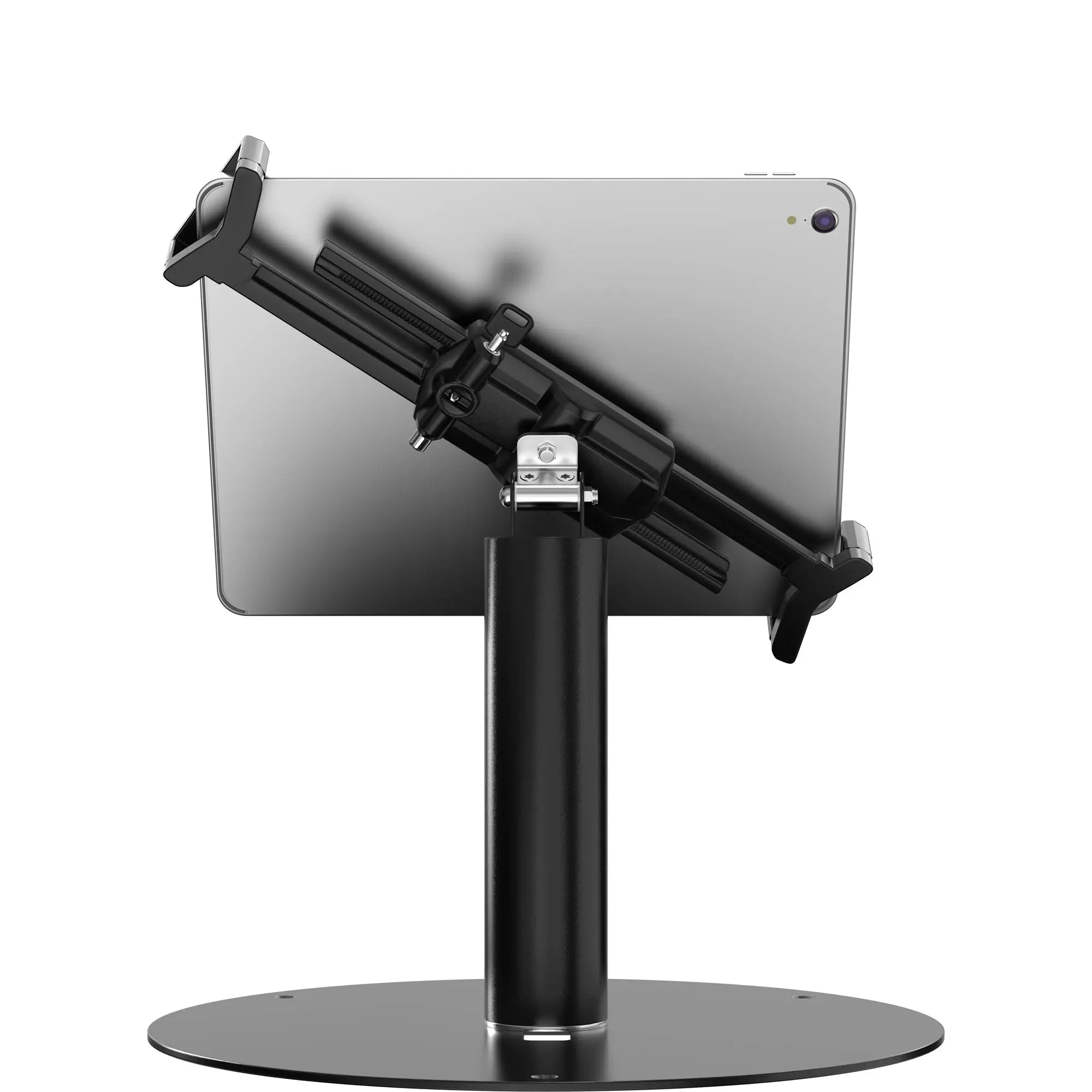 Universal Security Grip Kiosk Stand - Anti-Theft Phone Holder for Public Spaces, Retail Stores & ATMs - Durable Metal Mount with Adjustable Angle for Tablets and Smartphones