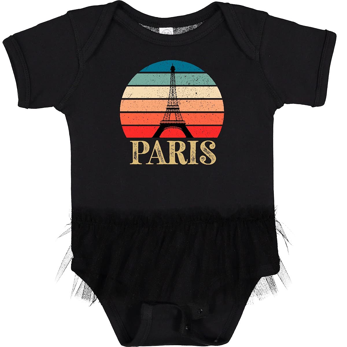 Inktastic Paris France Eiffel Tower Vacation Trip Infant Tutu Bodysuit - Cute Baby Girl Outfit for Travel, Photo Shoots & Special Occasions