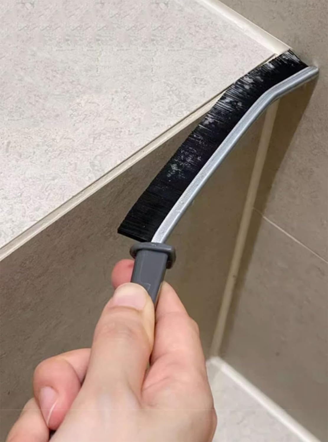 PRETOX Mini Gap Cleaning Brush Set of 3 - Hard Bristle Crevice Cleaner for Kitchen, Bathroom, Tiles & Windows - Multi-Purpose Cleaning Tool for Tight Spaces, Corners & Hard-to-Reach Areas - Ideal for Home, Toilet & Office Cleaning