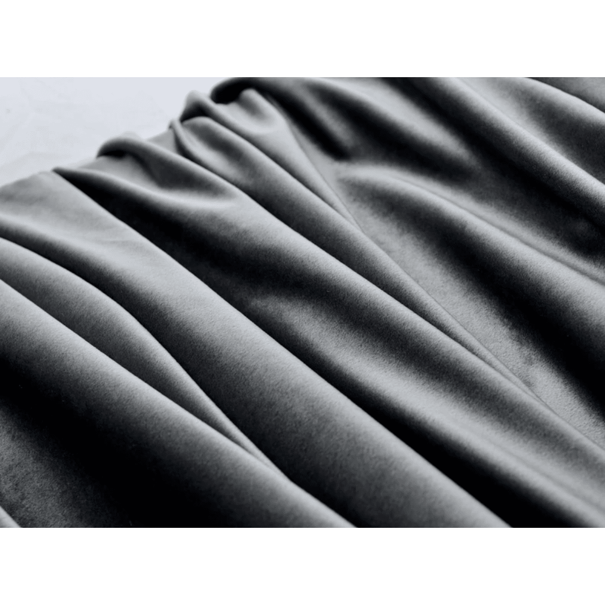Luxury Blackout Velvet Curtains with Tassel Trim - Charcoal Gray for Bedroom & Living Room Window Treatment