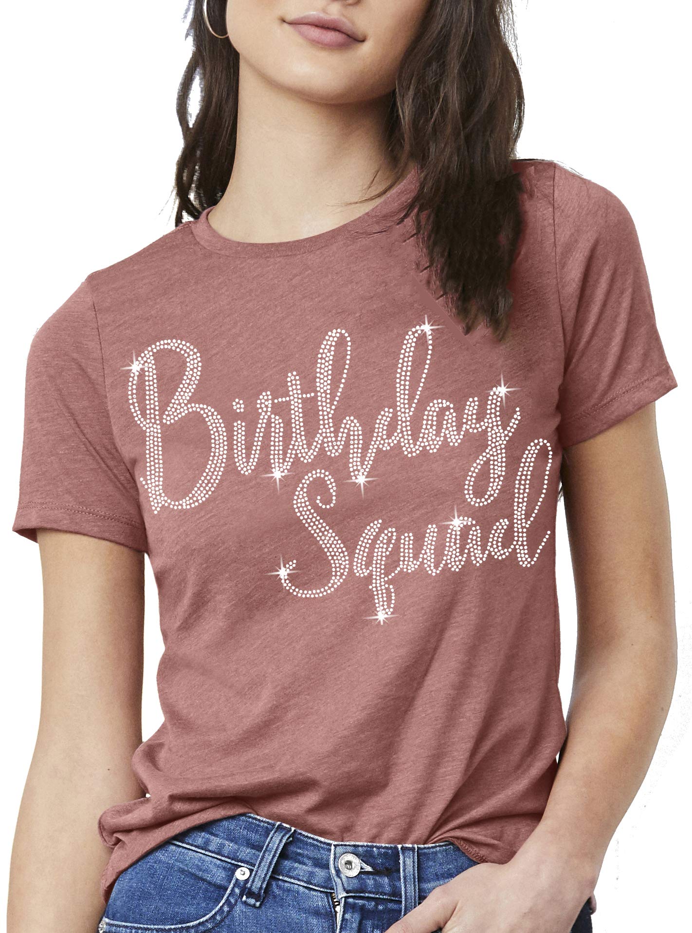 Sparkling Rhinestone Birthday T-Shirt for Women - Elegant Bedazzled Birthday Tee - Perfect Birthday Gift for Her - Great for Parties, Celebrations & Special Occasions