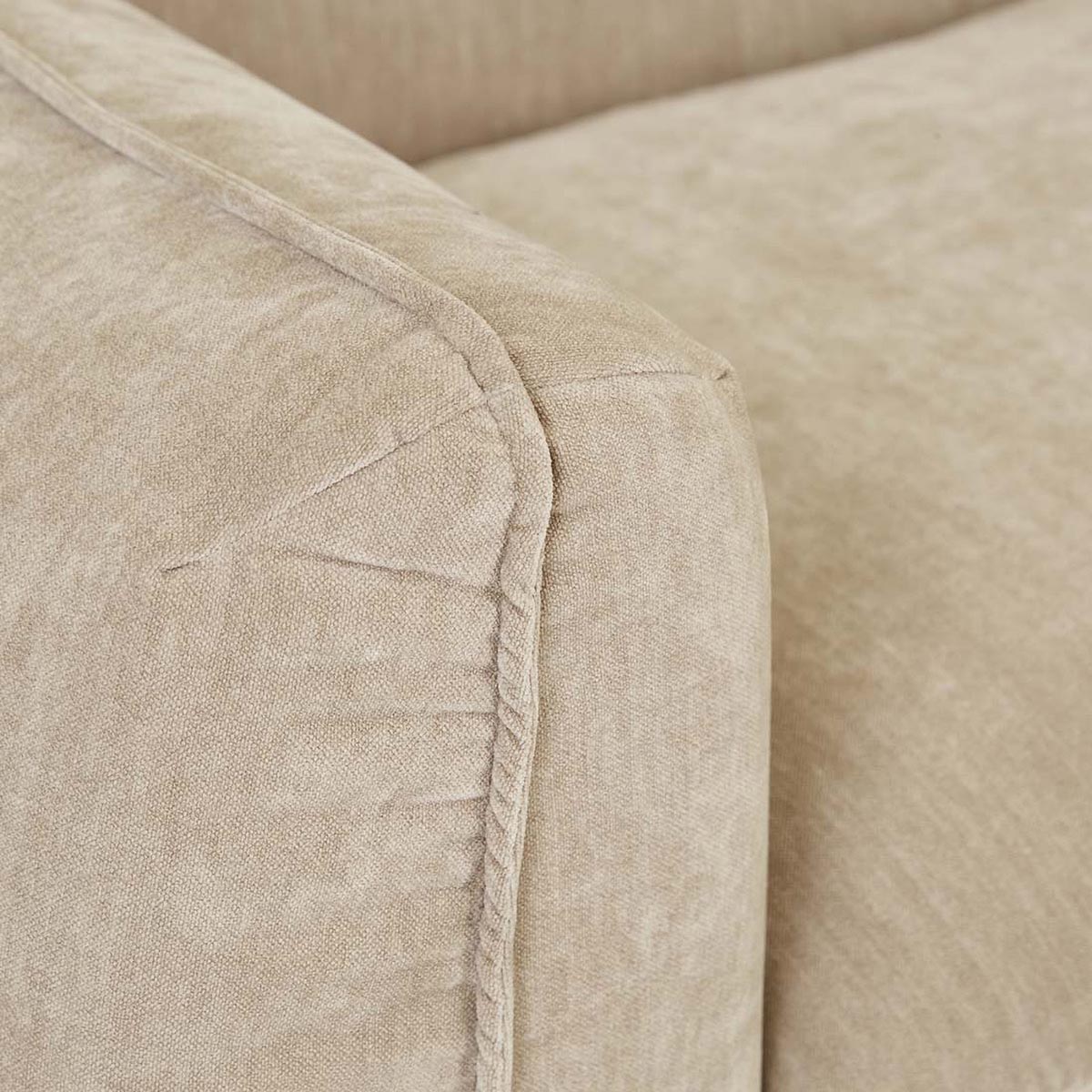 Hugo Monte 3-Seater Sofa - Modern Fabric Couch for Living Room, Lounge & Office - Comfortable Sectional Sofa with Soft Cushions