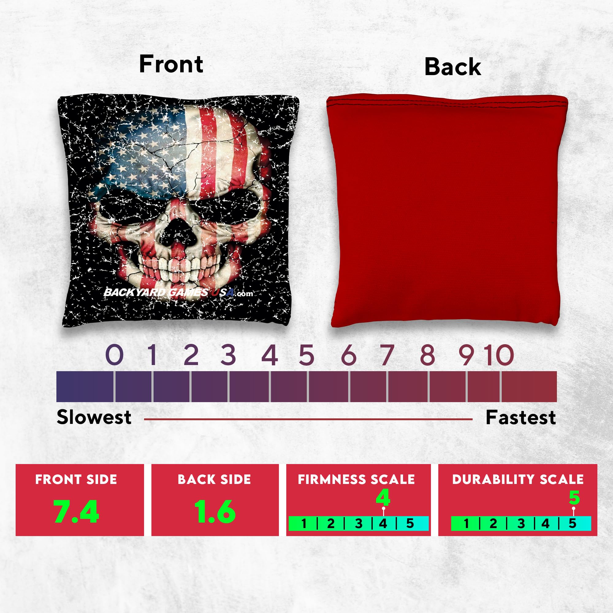 Pro Cornhole Bags Set of 8 - Regulation Tournament Cornhole Bean Bags | Premium Slick & Stick Design for Professional Play | Made in USA | Perfect for Backyard Parties, Tailgating & Outdoor Games