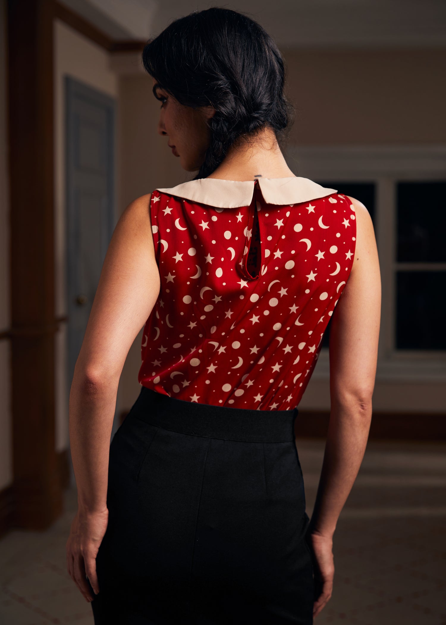 Harvest Moon Melodies Collared Top - Stylish Women's Blouse for Casual & Office Wear | Perfect for Everyday Outfits & Professional Looks