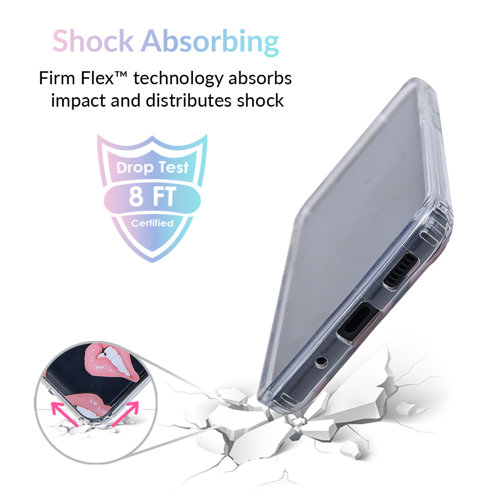 Samsung Galaxy Clear Phone Case - Slim Protective Cover for Nude Lips Design - Perfect for Everyday Use, Work & Travel