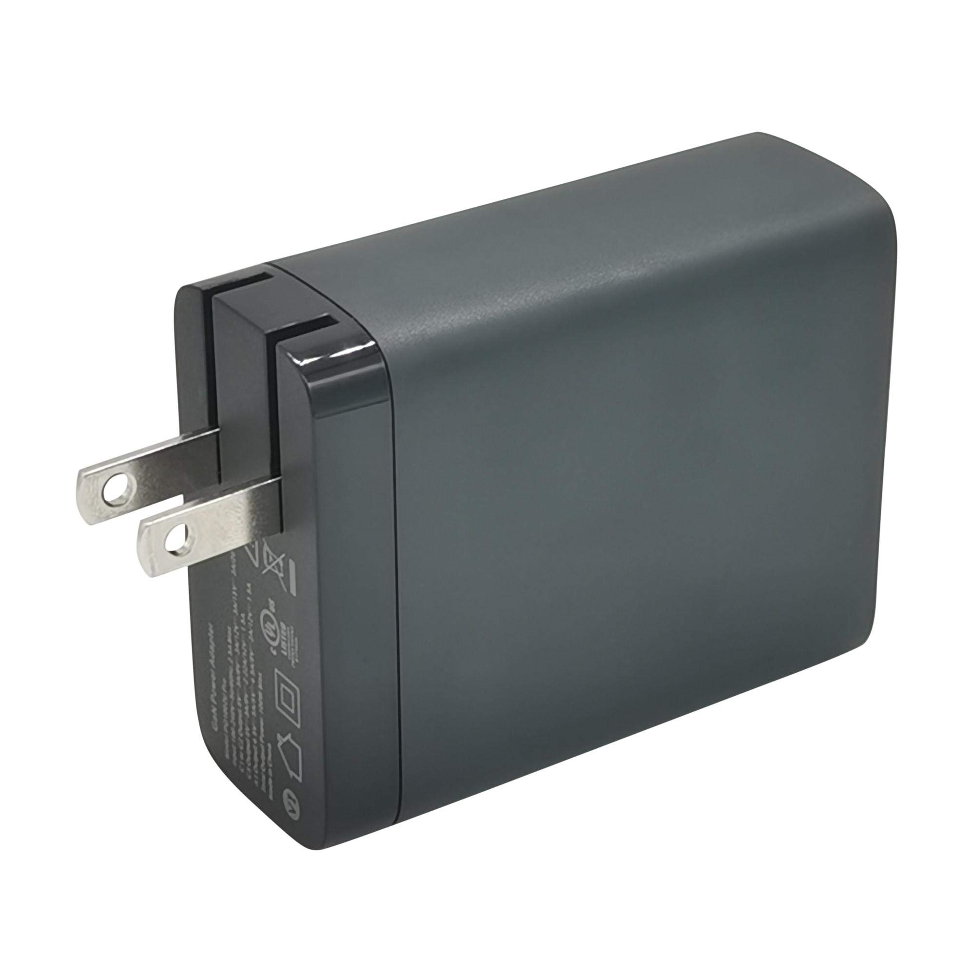 BoxWave 100W GaN PD Fast Charger for Nintendo Switch Lite - Compact USB-C & USB-A Wall Charger (Jet Black) | Portable Gaming Charger for Travel, Home & Office Use