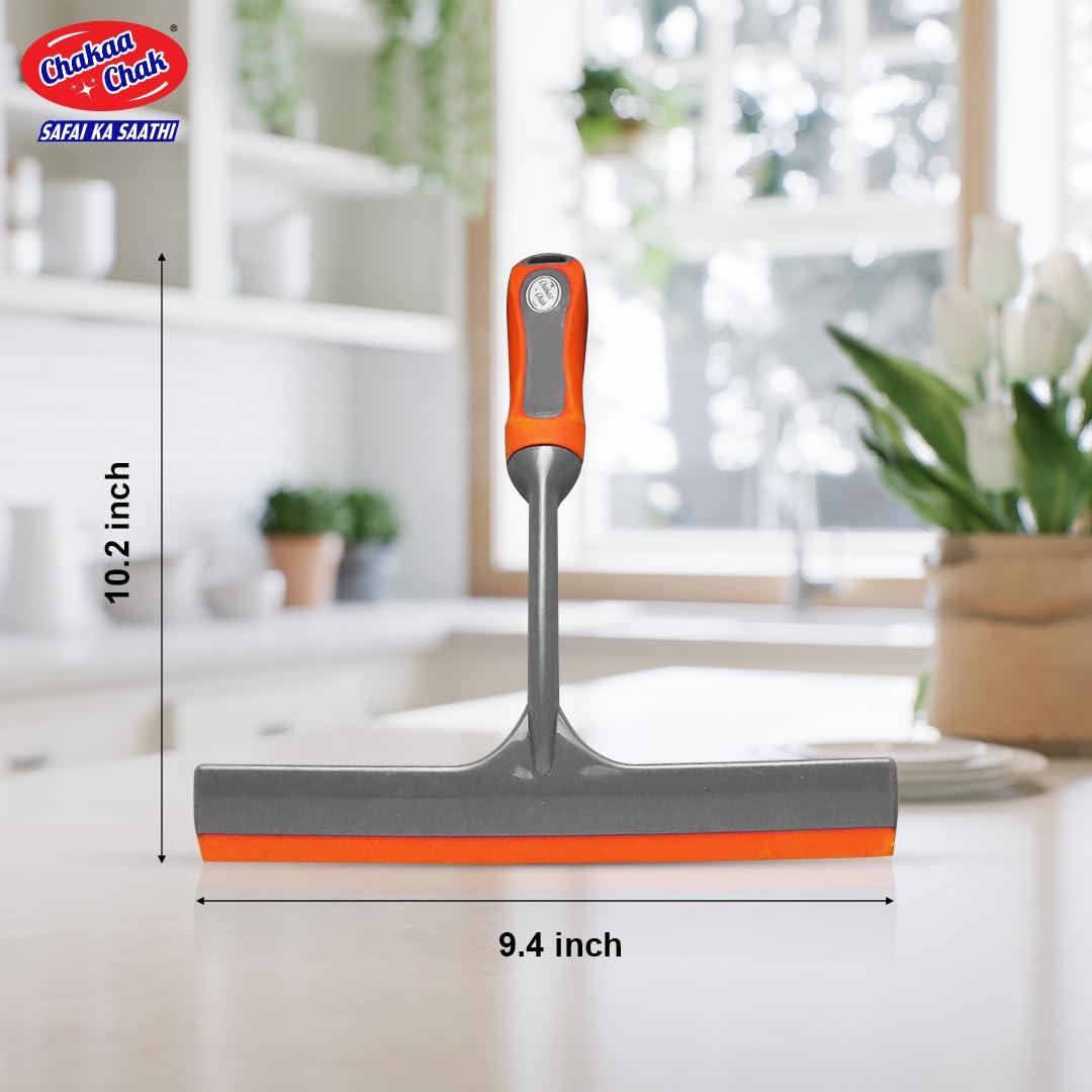 Single Stroke Kitchen Wiper - High Performance Silicone Squeegee for Windows, Shower Glass & Tile Cleaning - Perfect for Home, Restaurant & Commercial Use