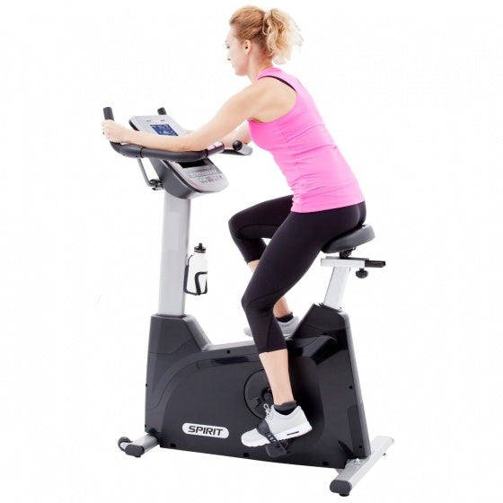 Spirit XBU55 Upright Exercise Bike for Home Gym - Indoor Cycling Equipment for Cardio Workout | Perfect for Small Spaces & Apartment Fitness