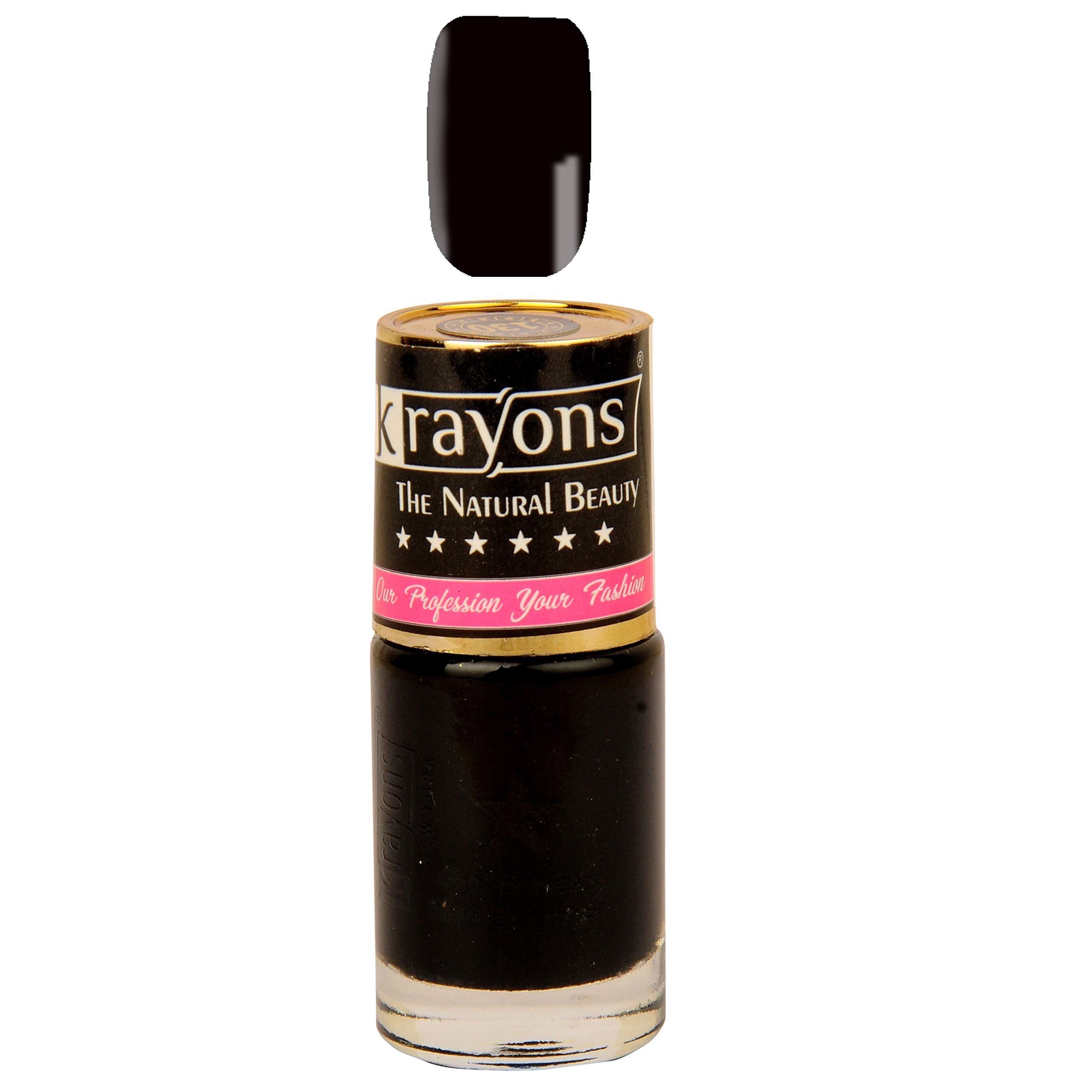 Krayons Gel Base Glossy Effect Nail Polish Set - 4 Trendy Colors (Black Sea, Angel Pink, Shimmer Golden, White Canvas) | 24ML Fast-Drying, Non-Toxic Formula for Women, Teens & Kids | Perfect for Parties, Salons & DIY Manicures at Home