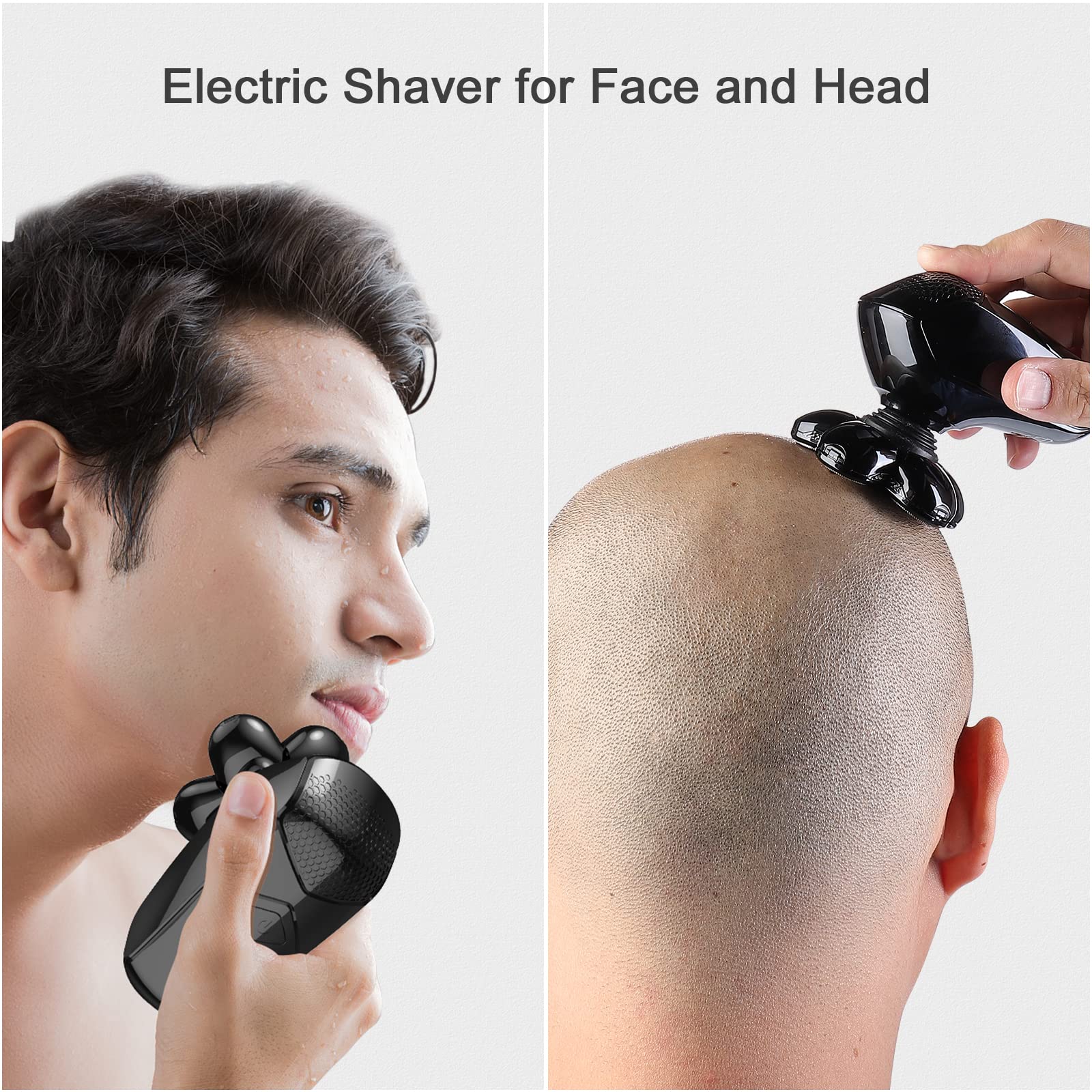 6 Heads Electric Shaver Replacement Blades - Universal Beard Trimmer Cutter with Floating Washable Design for Easy Installation (Black) - Perfect for Men's Grooming, Travel & Daily Shaving Needs