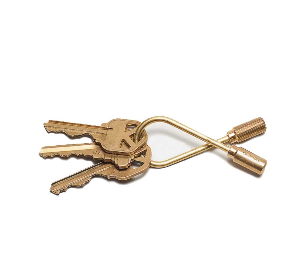 Closed Helix Keyring - Durable Stainless Steel Key Chain with Secure Locking Mechanism for Home, Office, and Travel Use