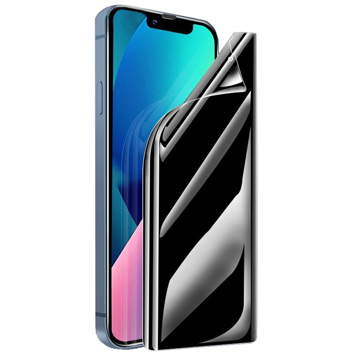 2 Pack Hydrogel Privacy Screen Protector for iPhone 13 Pro Max & iPhone 14 Plus (6.7 Inch) - High Sensitivity, Anti-Spy, Easy Install Soft TPU Film (Not Tempered Glass) - Perfect for Office, Travel & Privacy Protection