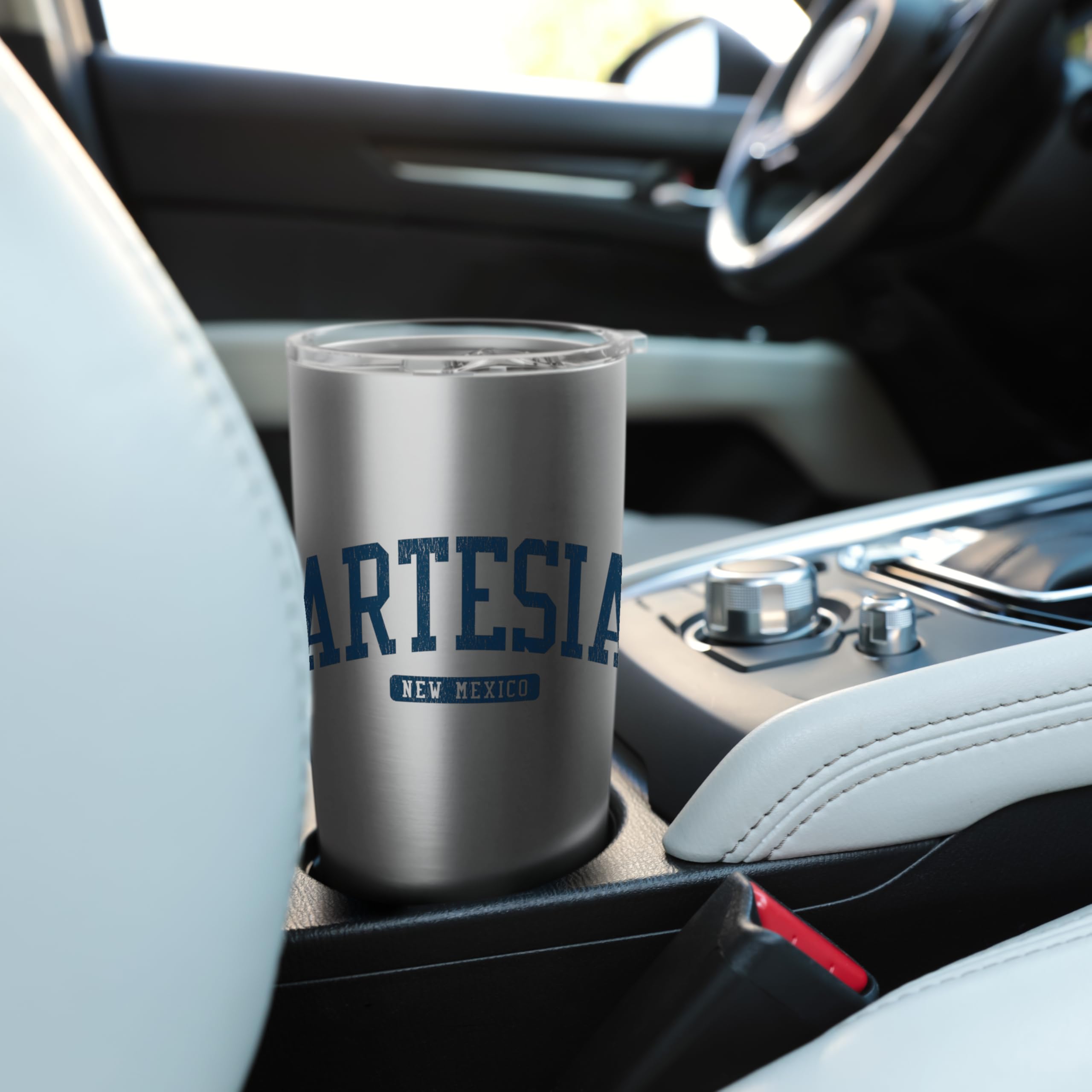 Artesia New Mexico NM College University Style Blue Stainless Steel Insulated Tumbler - 20oz Vacuum Insulated Travel Mug for Hot & Cold Drinks - Perfect for Campus, Office, and Outdoor Adventures