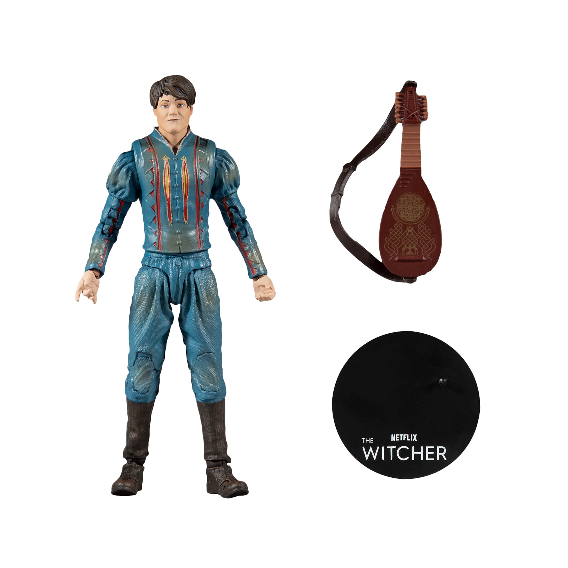 McFarlane Toys The Witcher Netflix Jaskier 7-Inch Collectible Action Figure with Accessories - Perfect for Fans, Collectors & Display in Home or Office