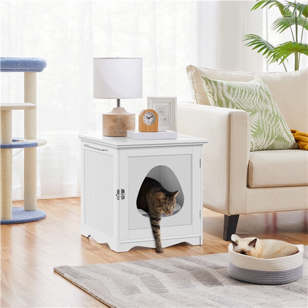 Yaheetech Enclosed Cat Litter Box with Door - Odor Control & Privacy for Indoor Cats - Perfect for Small Spaces & Apartments