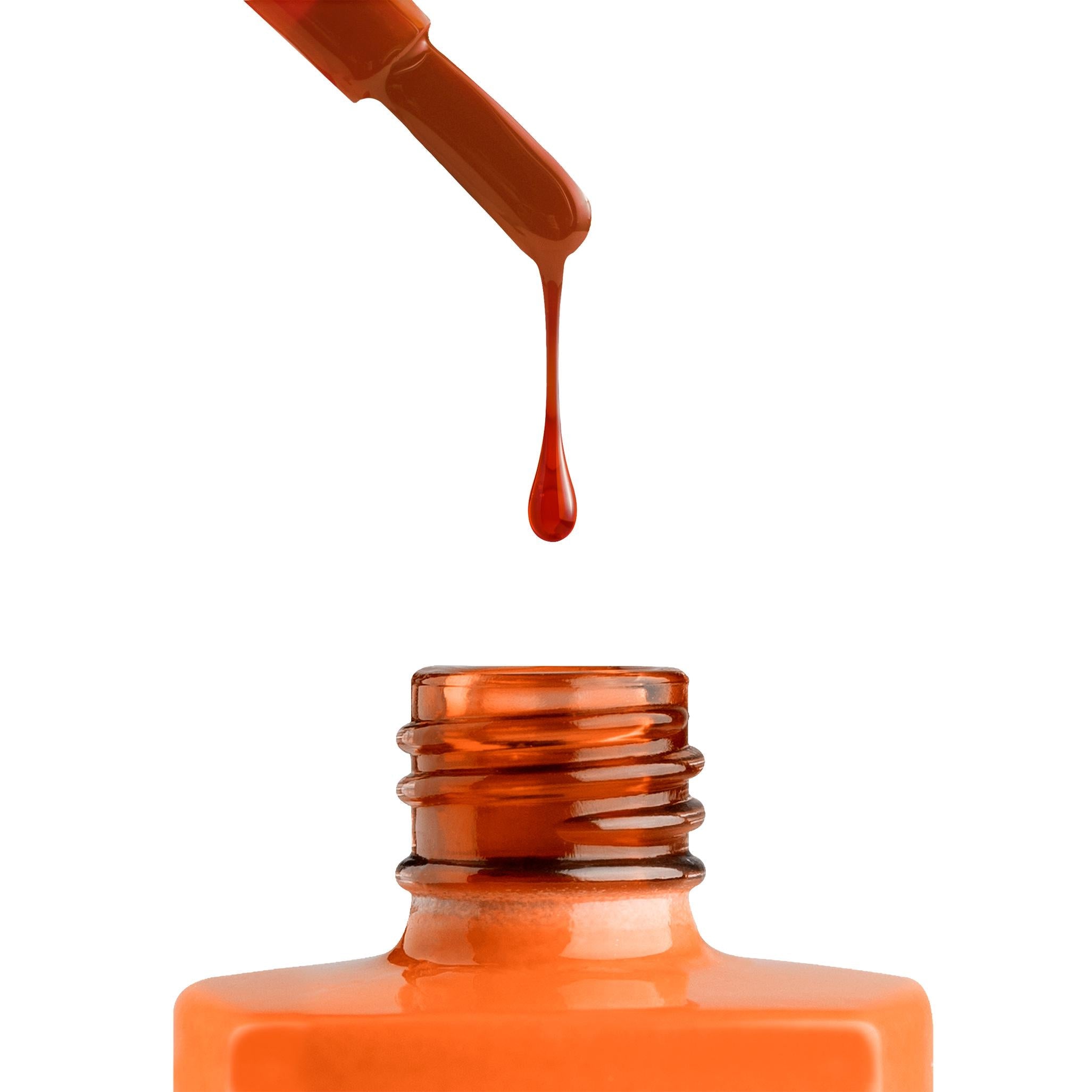 Apres Gel Nail Polish - Bonfire Flame Orange Red Glitter Gel for Nails | Long Lasting & High Shine | Perfect for Fall, Winter, Halloween & Party Nail Art Designs