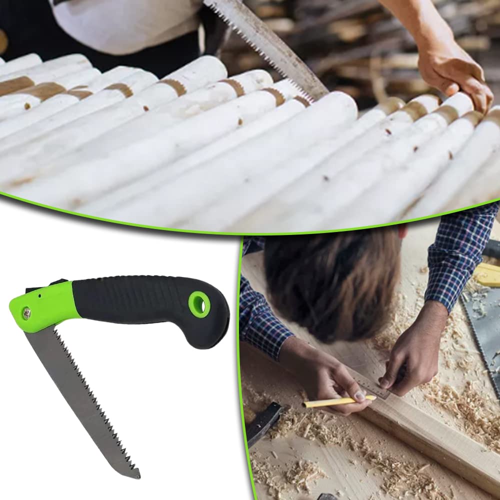 Professional Folding Hand Saw with Non-Slip Soft Grip Handle - Heavy Duty Pruning Saw for Tree Trimming, Branch Cutting & Wood Sawing | Perfect for Gardening, Landscaping & Outdoor Camping