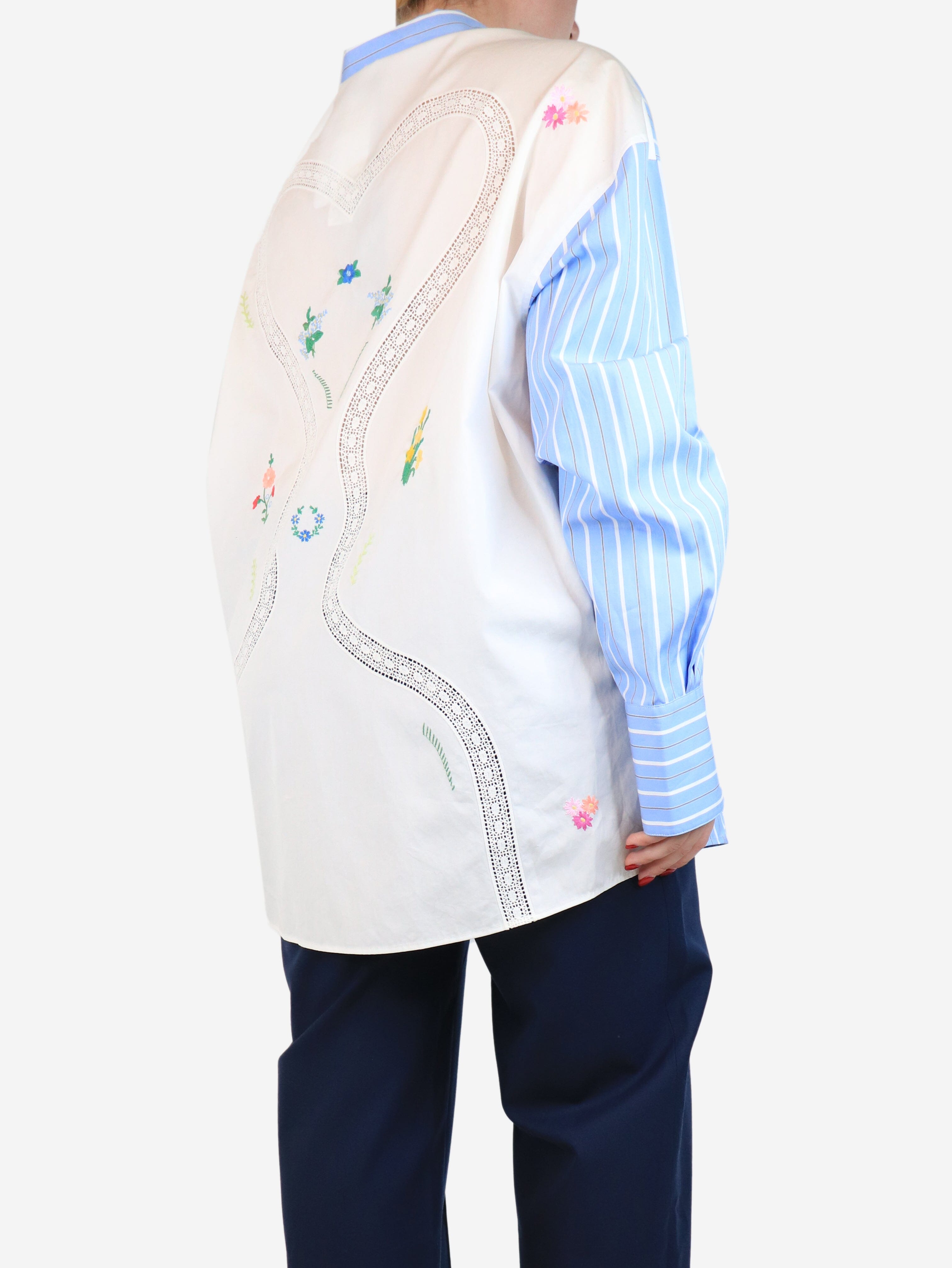 Blue Nadar Striped Shirt for Men - Casual Button Down Long Sleeve Top for Office, Date Night & Everyday Wear