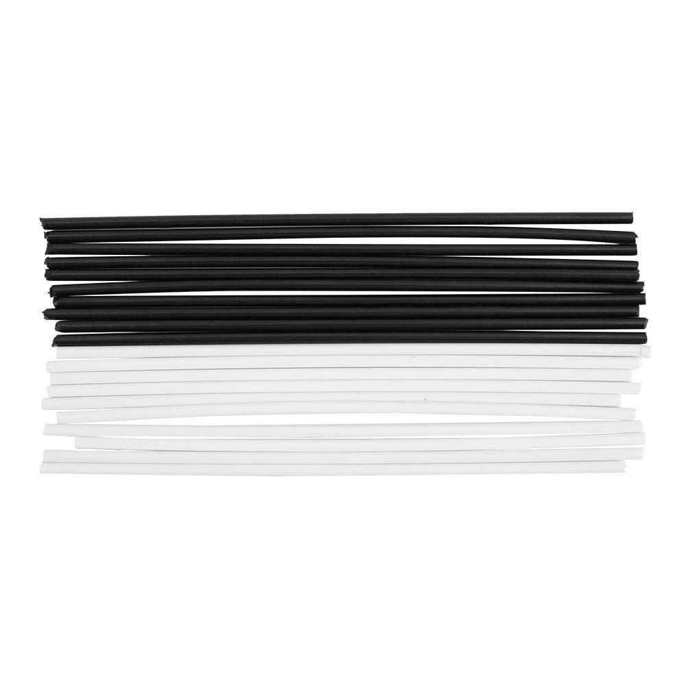 20pcs White + Black Guitar Fingerboard Side Marker Dots - Fretboard Inlay Dots for Guitar & Bass - Perfect for Stage Performance and Practice Sessions