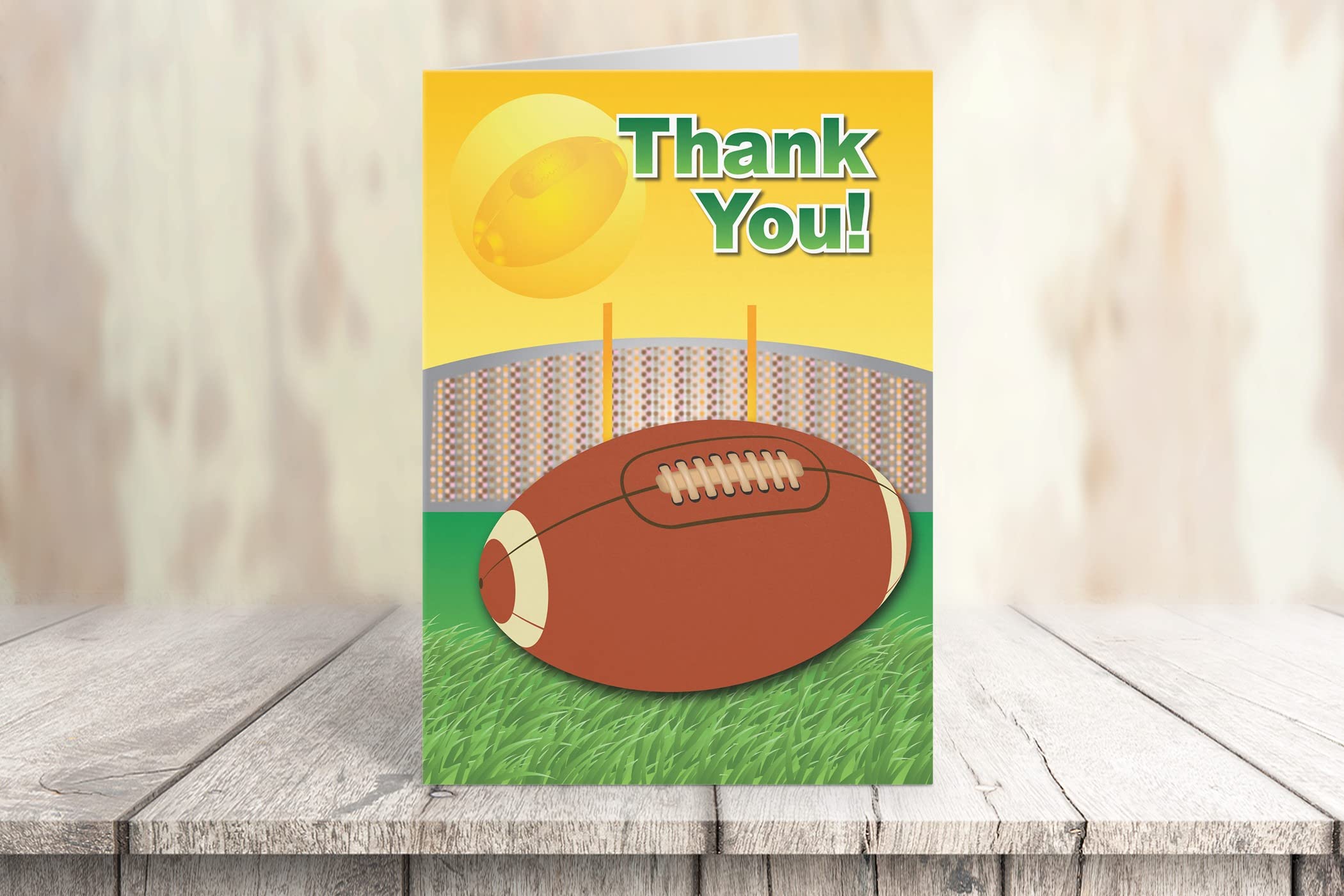 Stonehouse Collection Football Team Thank You Cards - Coach & Parent Appreciation Greeting Cards with Large Football Design | Perfect for End of Season Gifts, Team Parties & Volunteer Recognition