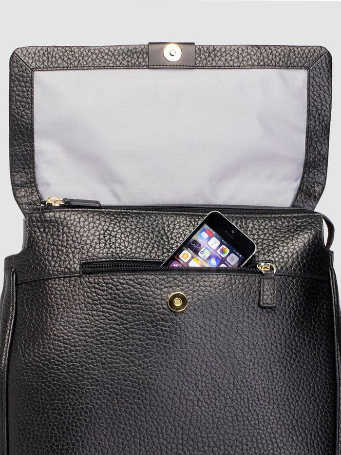 Storksak St James Genuine Leather Diaper Bag for Moms - Perfect for Baby Essentials, Travel & On-the-Go Parenting