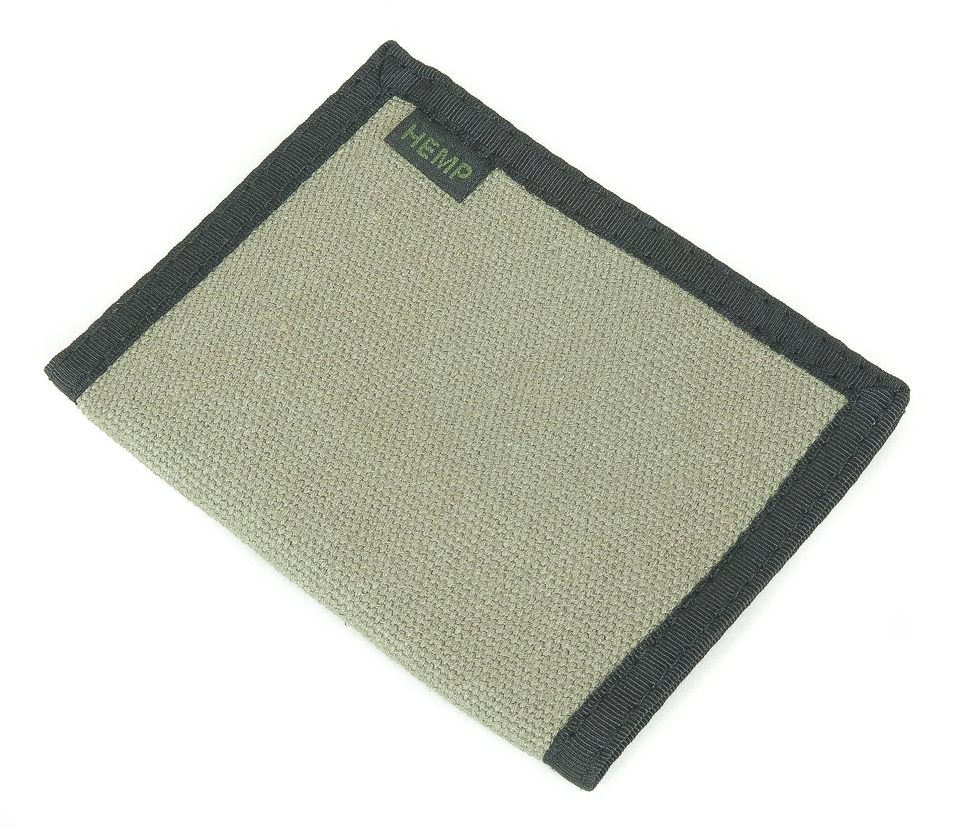 Premium Hemp Bi-fold Wallet for Men & Women - Eco-Friendly Sage Green Minimalist Wallet - Perfect for Travel, Business & Everyday Use